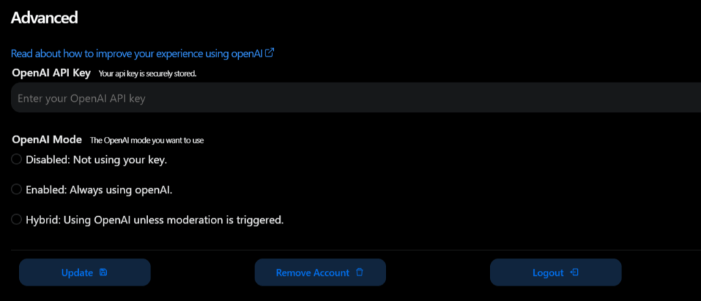 Spicy Chat AI Setting