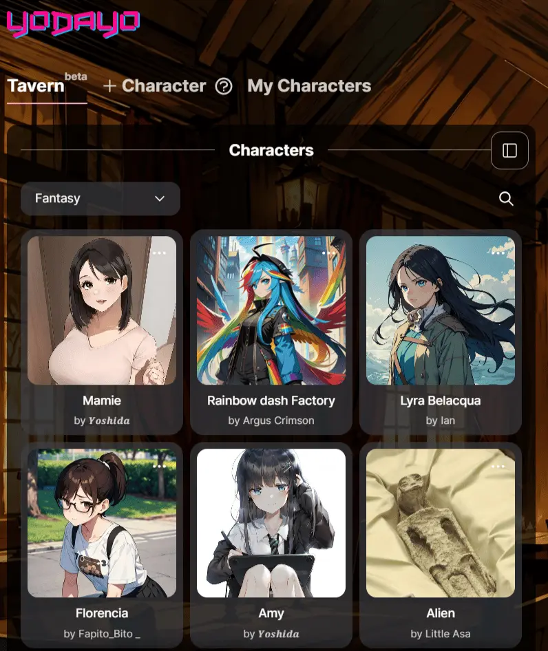 Yodayo AI Tavern
