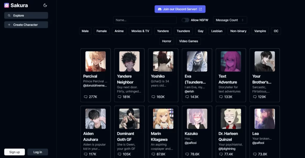 Character AI Alternative No Filter NSFW Free Apps