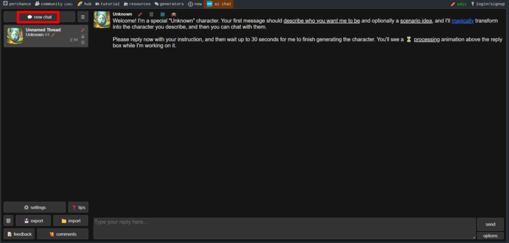 Perchance AI Chat Filter Free Bot - How to use Guide 4 Perchance AI Chat Bot